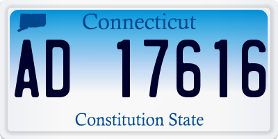CT license plate AD17616
