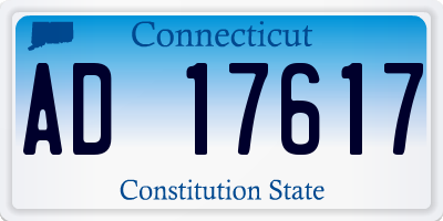 CT license plate AD17617