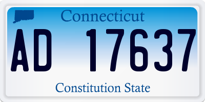 CT license plate AD17637