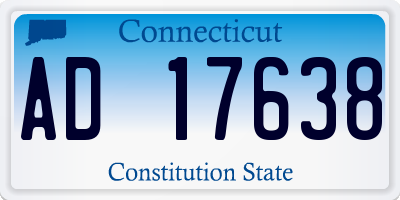 CT license plate AD17638