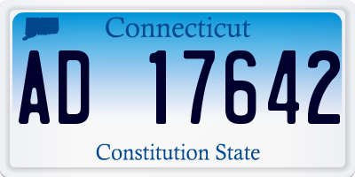 CT license plate AD17642