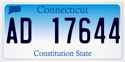 CT license plate AD17644