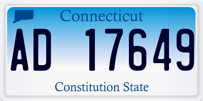 CT license plate AD17649