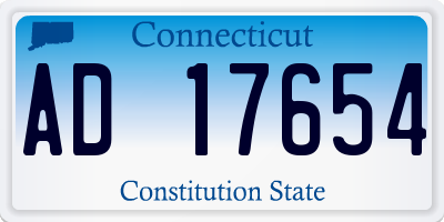 CT license plate AD17654