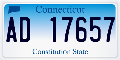 CT license plate AD17657