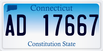 CT license plate AD17667