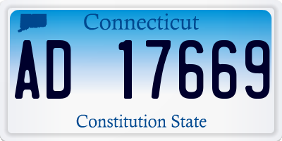 CT license plate AD17669