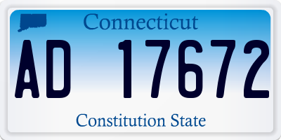 CT license plate AD17672