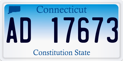 CT license plate AD17673