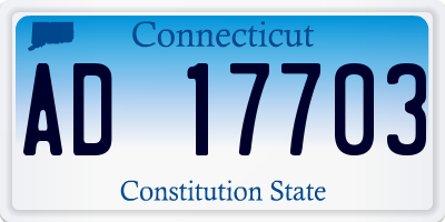 CT license plate AD17703