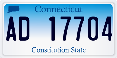 CT license plate AD17704