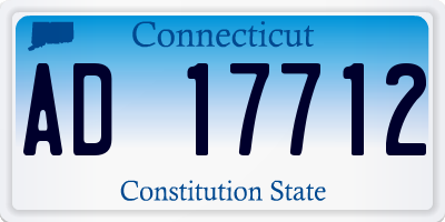 CT license plate AD17712
