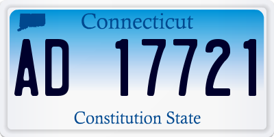 CT license plate AD17721