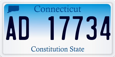 CT license plate AD17734