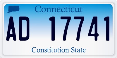 CT license plate AD17741