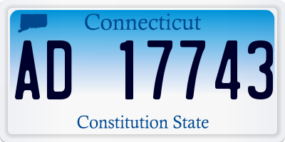 CT license plate AD17743