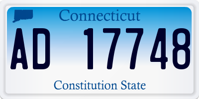 CT license plate AD17748