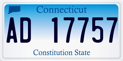 CT license plate AD17757