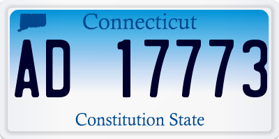 CT license plate AD17773