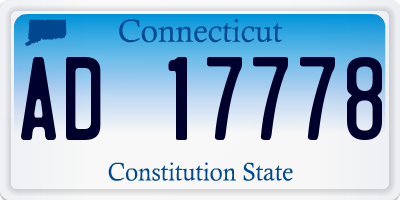 CT license plate AD17778