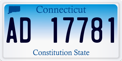 CT license plate AD17781