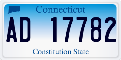 CT license plate AD17782