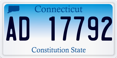 CT license plate AD17792