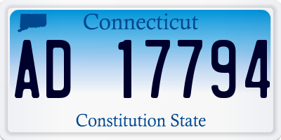 CT license plate AD17794