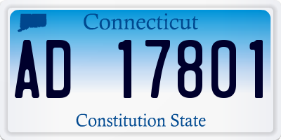 CT license plate AD17801