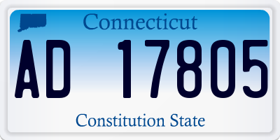 CT license plate AD17805