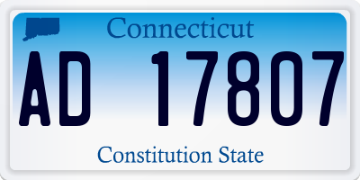 CT license plate AD17807