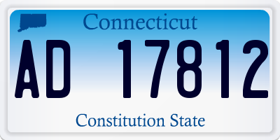CT license plate AD17812