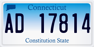 CT license plate AD17814