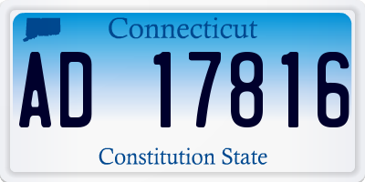 CT license plate AD17816