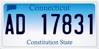 CT license plate AD17831