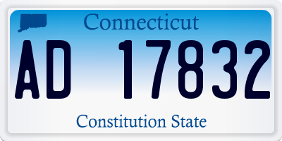 CT license plate AD17832