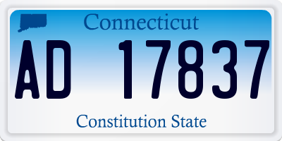 CT license plate AD17837