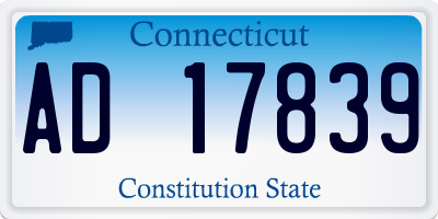 CT license plate AD17839