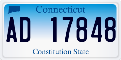 CT license plate AD17848