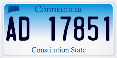 CT license plate AD17851