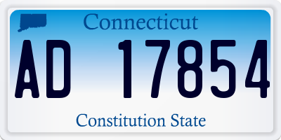 CT license plate AD17854