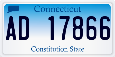 CT license plate AD17866