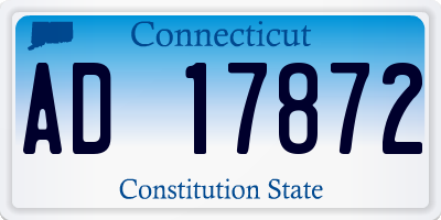 CT license plate AD17872
