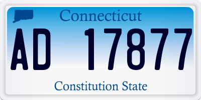 CT license plate AD17877