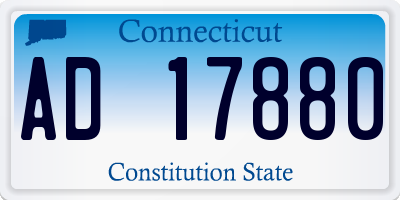 CT license plate AD17880