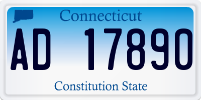 CT license plate AD17890