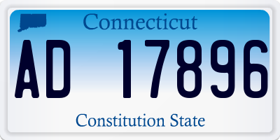 CT license plate AD17896