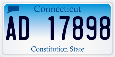 CT license plate AD17898