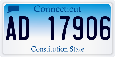 CT license plate AD17906