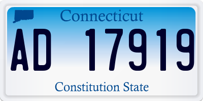 CT license plate AD17919